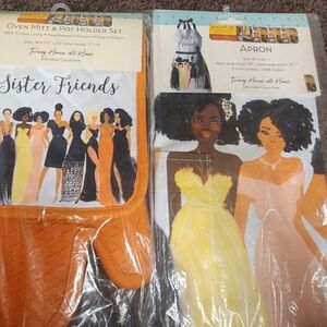 Apron and Oven Mitt Set